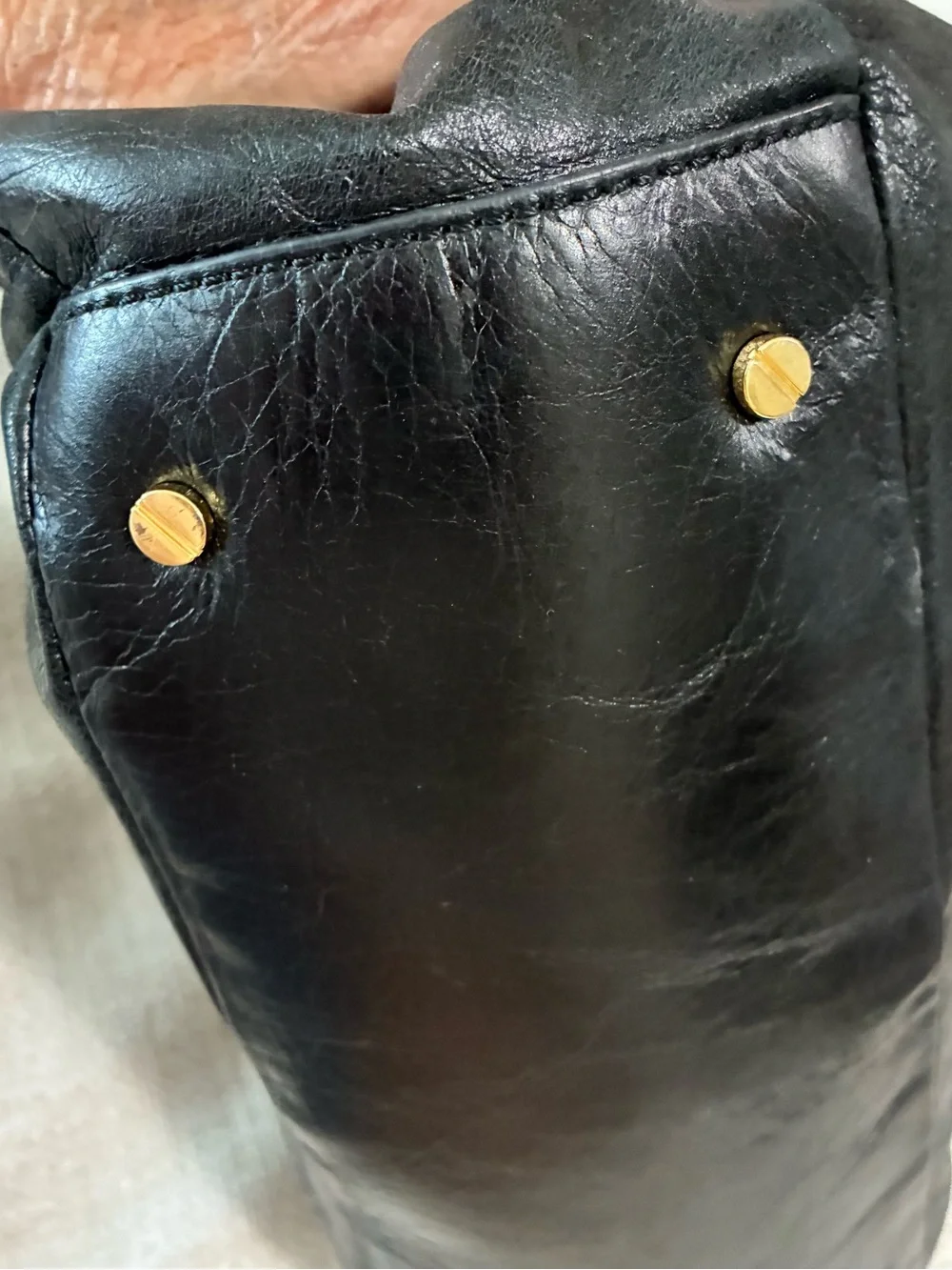 Tory Burch EUC Black Slouchy Leather Hobo Shoulder Bag